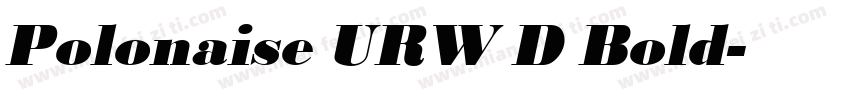 Polonaise URW D Bold字体转换